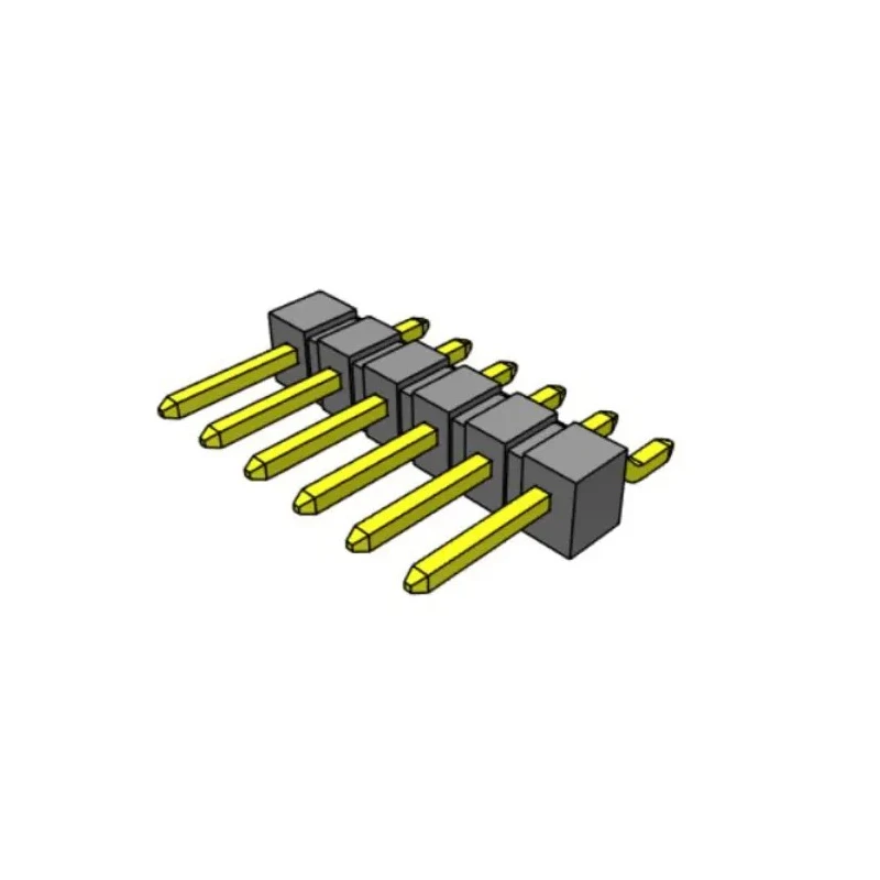 Samtec Right Angle Surface Pin Header 6 Contacts 2.54 mm Pitch 1 Row Unshrouded TSM-106-01-L-SH