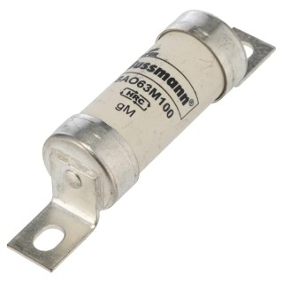 Eaton 63A British Standard Fuse A3 500V High Rupture Capacity Tag Fuse 73.5 mm BAO63M100