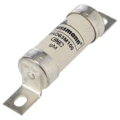Eaton 63A British Standard Fuse A3 500V High Rupture Capacity Tag Fuse 73.5 mm BAO63M100