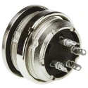 Amphenol Industrial C 091 D 4 Pole Straight M16 Panel Mount DIN Socket, 5A, 300 V AC/DC, IP67, Screw-On C091-31N004-1002