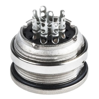 Amphenol Industrial C 091 D 8 Pole Straight M16 DIN Socket Panel Mount 5A 100V ac/dc IP67 C091-31N008-1002