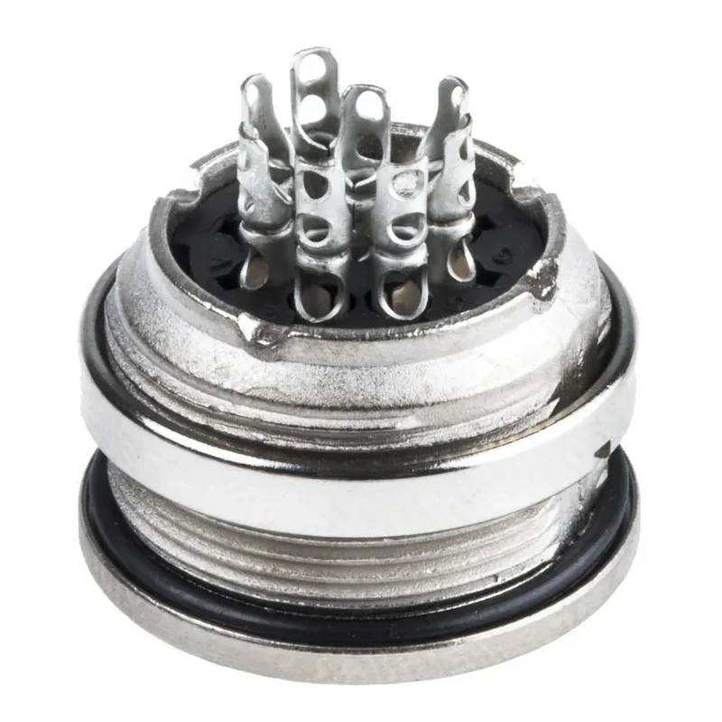 Amphenol Industrial C 091 D 8 Pole Straight M16 DIN Socket Panel Mount 5A 100V ac/dc IP67 C091-31N008-1002