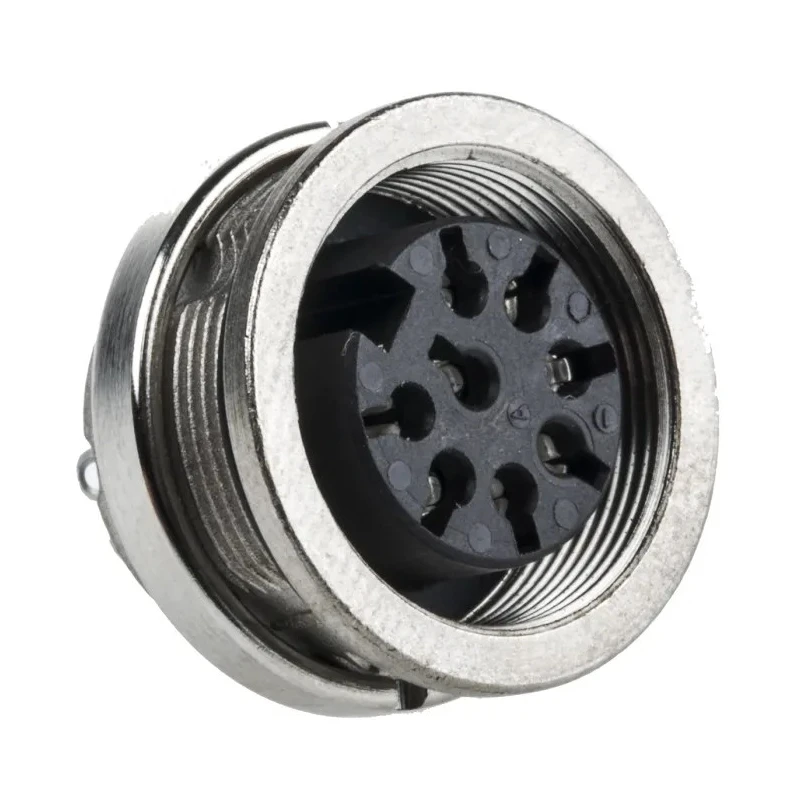 Amphenol Industrial C 091 D 8 Pole Straight M16 DIN Socket Panel Mount 5A 100V ac/dc IP67 C091-31N008-1002