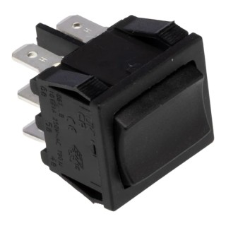 Arcolectric (Bulgin) Ltd DPDT On-Off-On Rocker Switch Panel Aluminium Housing 6A 250V AC H8670VBAAA