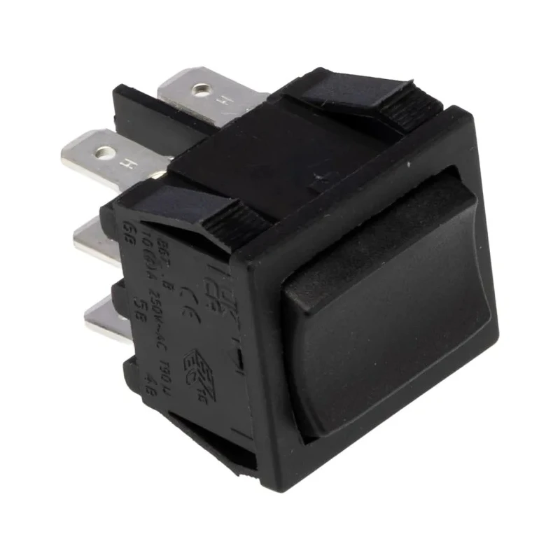 Arcolectric (Bulgin) Ltd DPDT On-Off-On Rocker Switch Panel Aluminium Housing 6A 250V AC H8670VBAAA