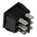 Arcolectric (Bulgin) Ltd DPDT On-Off-On Rocker Switch Panel Aluminium Housing 6A 250V AC H8670VBAAA