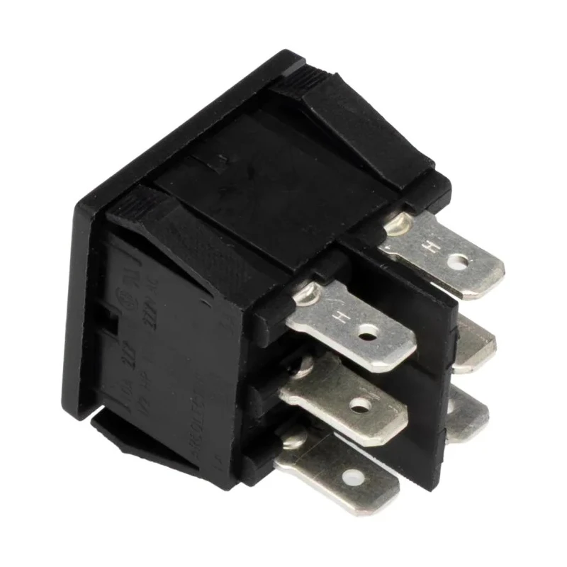 Arcolectric (Bulgin) Ltd DPDT On-Off-On Rocker Switch Panel Aluminium Housing 6A 250V AC H8670VBAAA