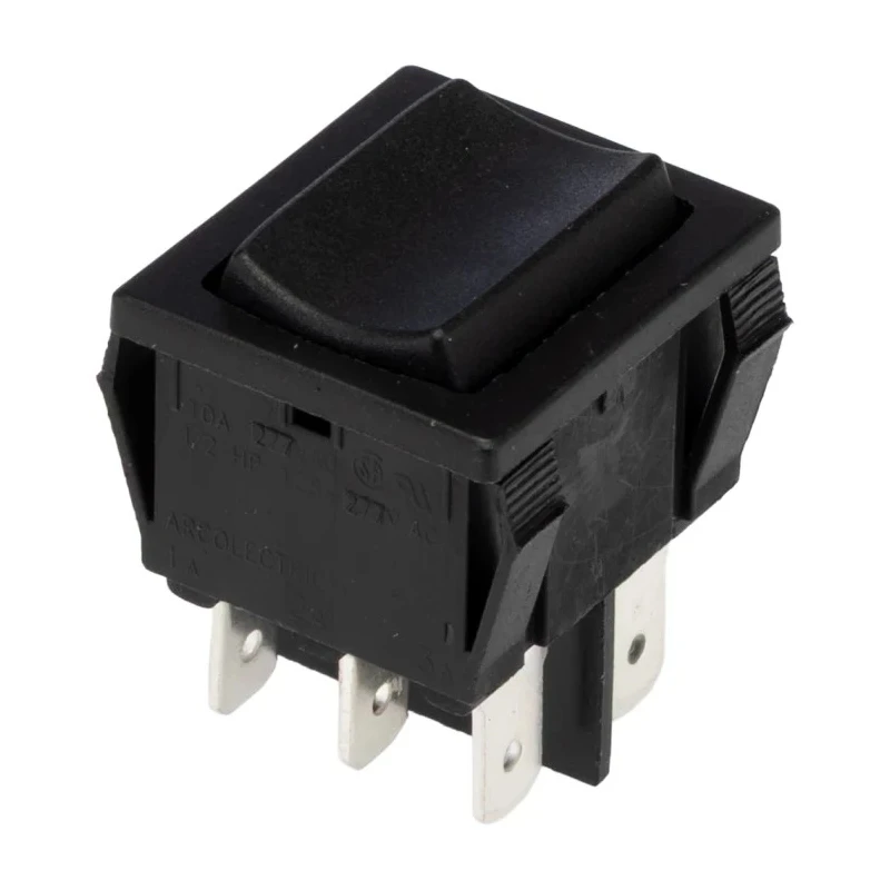 Arcolectric (Bulgin) Ltd DPDT On-Off-On Rocker Switch Panel Aluminium Housing 6A 250V AC H8670VBAAA