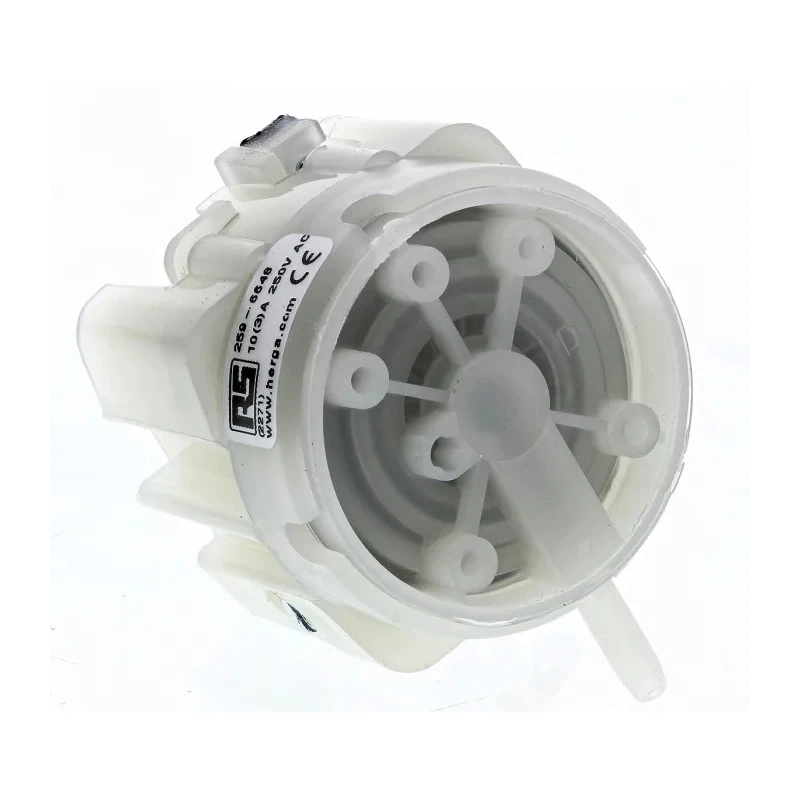 Herga Low Pressure Sensor 1 CO Contact Configuration, 4 mm Port Size, 250V Voltage, 62 mbar Max Pressure Model 6731-0026