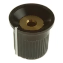 RS PRO Potentiometer Knob 16.2 mm Diameter Red, Black Plastic Grub Screw Circular Shaft 3.18 mm 259-6862