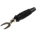 Hirschmann Test & Measurement Black Male Test Terminal 4 mm Connector Screw Termination 30 V AC 60 V DC 30 A Nickel 930584100