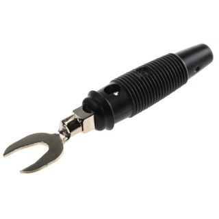 Hirschmann Test & Measurement Black Male Test Terminal 4 mm Connector Screw Termination 30 V AC 60 V DC 30 A Nickel 930584100
