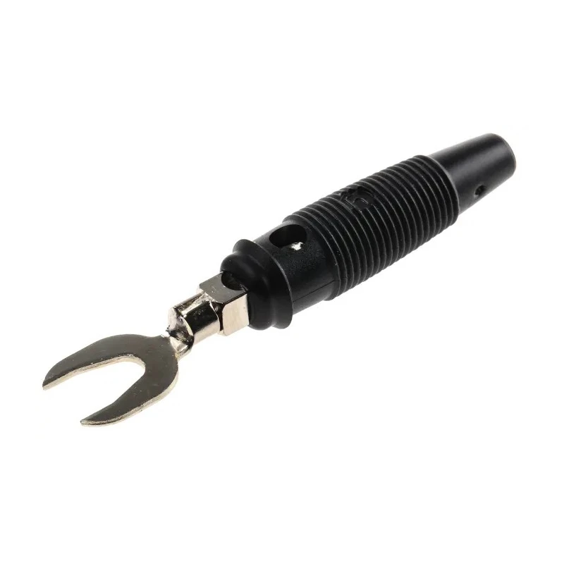 Hirschmann Test & Measurement Black Male Test Terminal 4 mm Connector Screw Termination 30 V AC 60 V DC 30 A Nickel 930584100