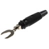 Hirschmann Test & Measurement Black Male Test Terminal 4 mm Connector Screw Termination 30 V AC 60 V DC 30 A Nickel 930584100
