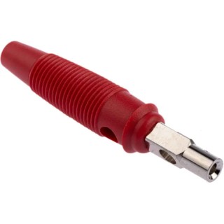 Staubli Hirschmann Test & Measurement Red Male Banana Plug 4 mm Connector Screw Termination 60V DC 16A Nickel 930058101