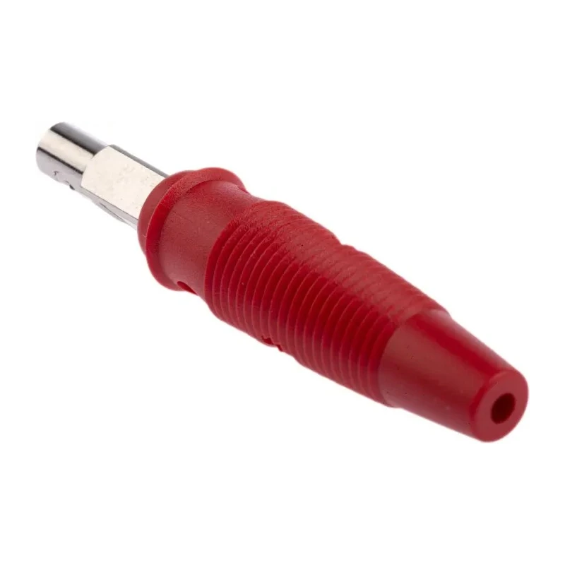 Staubli Hirschmann Test & Measurement Red Male Banana Plug 4 mm Connector Screw Termination 60V DC 16A Nickel 930058101