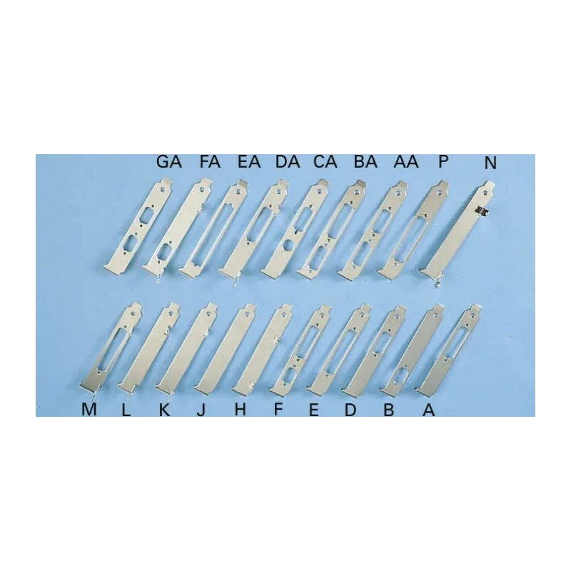 Keystone Blank PCB Card Bracket With Fixing Ears Component Side 0.8mm Nickel-Plated Steel 427-59702
