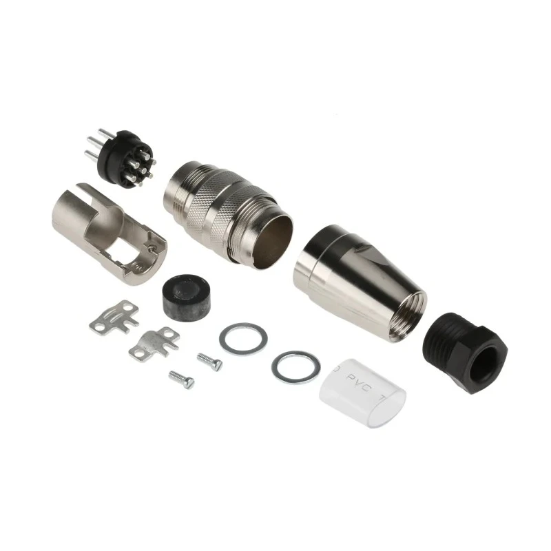 Amphenol Industrial 7 Pole Straight M16 DIN Plug, Cable Mount, 5A, 300 V AC/DC, IP67, Screw-On, Male Connector C09131H0071002