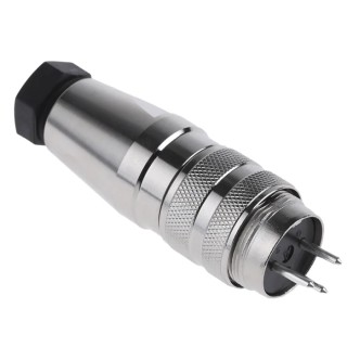 Amphenol Industrial DIN Plug 3 Pole Straight M16 Cable Male 5A 300V AC/DC IP67 Screw-On C09131H0031002