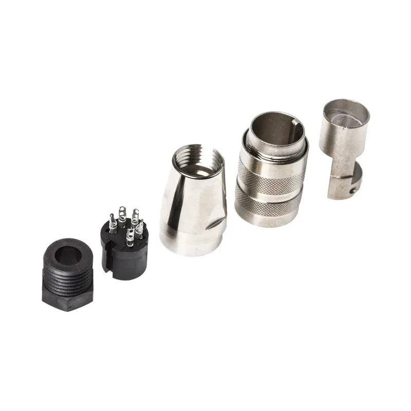 Amphenol Industrial C 091 D 5 Pole Straight M16 DIN Socket Connector, 5A, 300 V AC/DC, IP67, Screw-On, Cable C09131D0051002