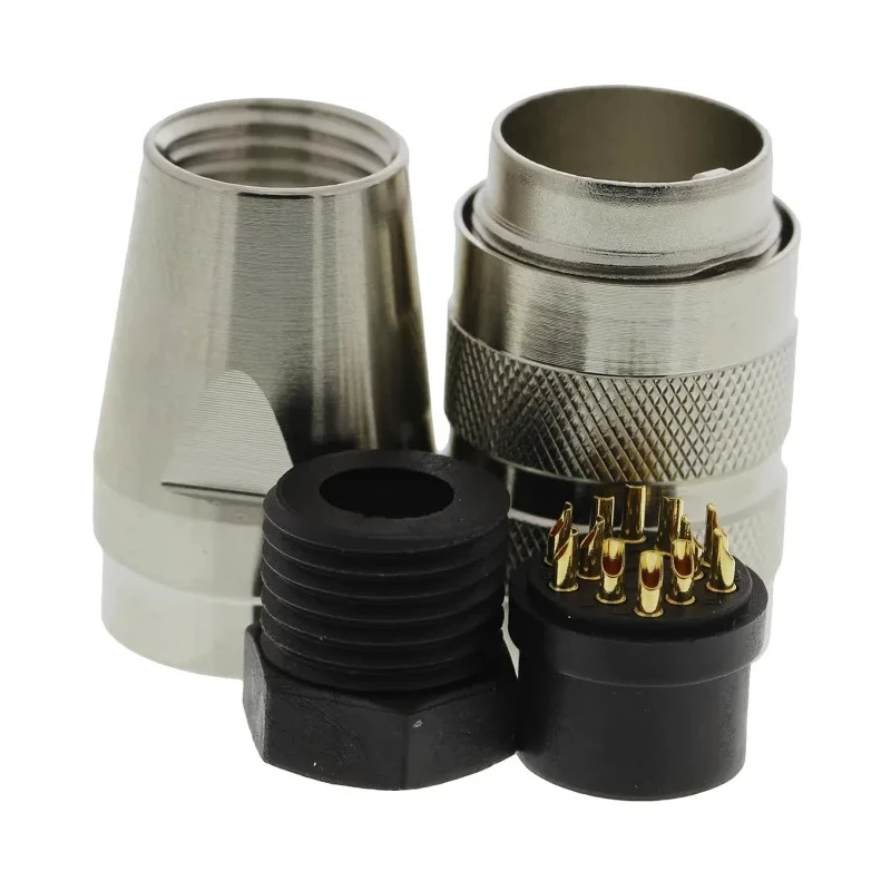 Amphenol Industrial 12 Pole Straight M16 DIN Socket, Screw-On, Shielded, 3A, 150V ac/dc, IP67 C091-31D012-2002