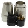 Amphenol Industrial 12 Pole Straight M16 DIN Socket, Screw-On, Shielded, 3A, 150V ac/dc, IP67 C091-31D012-2002