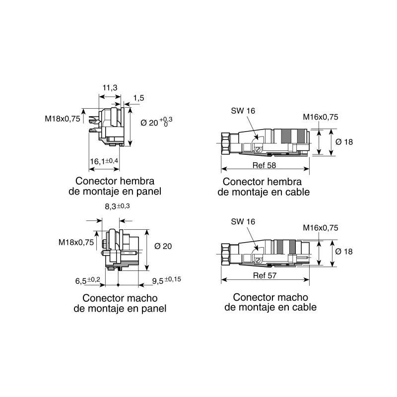Amphenol Industrial 12 Pole Straight M16 DIN Socket, Screw-On, Shielded, 3A, 150V ac/dc, IP67 C091-31D012-2002