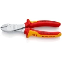 Knipex VDE 1000V Approved Side Cutter with Bevel 180mm Jaw 11mm Cutting Capacity 3.8mm 74 06 180