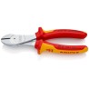 Knipex VDE 1000V Approved Side Cutter with Bevel 180mm Jaw 11mm Cutting Capacity 3.8mm 74 06 180