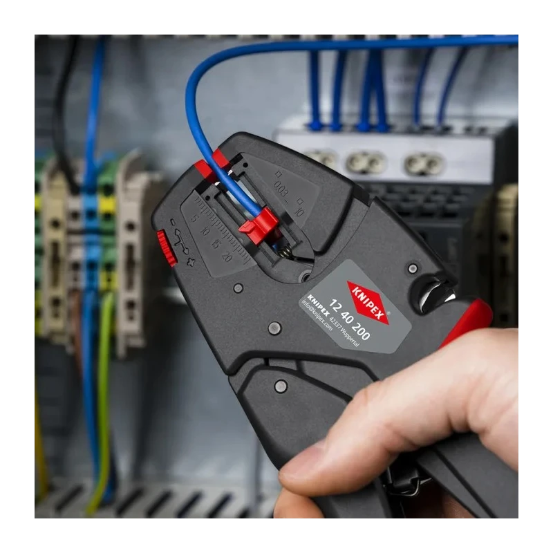 Knipex Self-Adjusting Wire Stripper Insulated Handle Multi-Core Single Core 0.03 to 10 mm² 200mm Overall 12 40 200