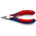 Knipex Long Nose Plier with Comfort Grip Handle, Chrome Steel, Mirror Polished, 115mm Overall Length, 22.5mm Jaw 35 32 115