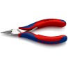 Knipex Long Nose Plier with Comfort Grip Handle, Chrome Steel, Mirror Polished, 115mm Overall Length, 22.5mm Jaw 35 32 115