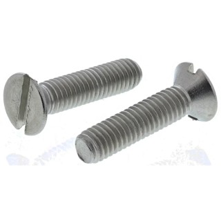 RS PRO Slot Countersunk Stainless Steel Machine Screw 25 mm M6 158-3534