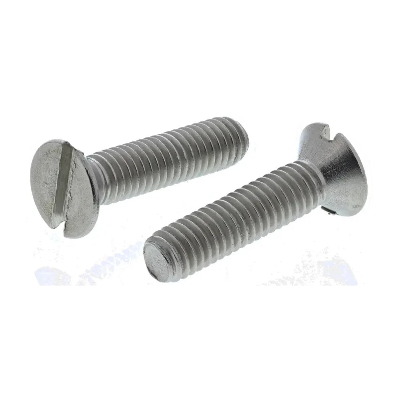 RS PRO Slot Countersunk Stainless Steel Machine Screw 25 mm M6 158-3534
