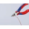 Knipex Long Nose Plier with Comfort Grip Handle, Chrome Steel, Mirror Polished, 115mm Overall Length, 22.5mm Jaw 35 32 115