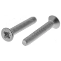 RS PRO Pozidriv Countersunk Stainless Steel Machine Screw 25 mm M4 158-3641
