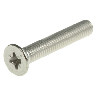 RS PRO Pozidriv Countersunk Stainless Steel Machine Screw 30 mm M5 158-3708