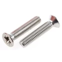 RS PRO Pozidriv Countersunk Stainless Steel Machine Screw 30 mm M6 158-3764