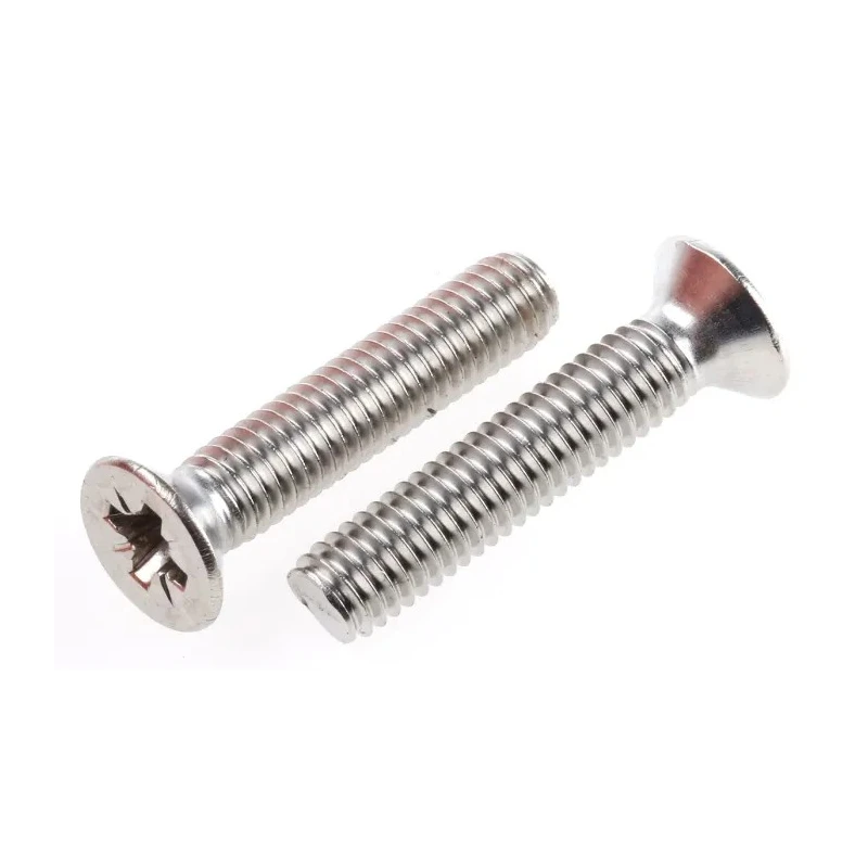 RS PRO Pozidriv Countersunk Stainless Steel Machine Screw 30 mm M6 158-3764
