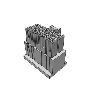 Samtec IPD1 Male Crimp Connector Housing 2.54 mm Pitch 10 Way 2 Row Straight 