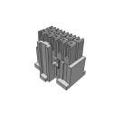 Samtec IPD1 Male Crimp Connector Housing 2.54 mm Pitch 10 Way 2 Row Straight 
