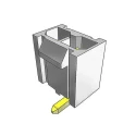 Samtec Male Crimp Connector Housing 4.19 mm Pitch 8 Way 2 Row Straight IPBD-04-D