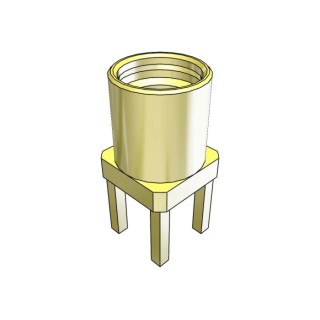 Samtec MMCX Series Micro Miniature Coaxial Connector Through Hole Female 50 Ω Straight Body Solder MMCX-J-P-H-ST-TH1