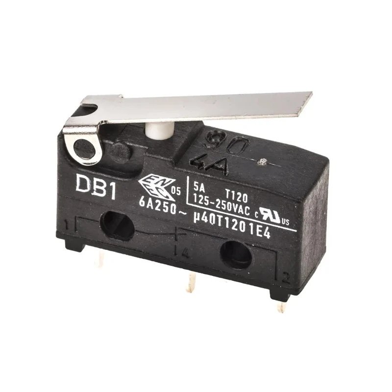 ZF Short Lever Micro Switch Solder Terminal 6A 250V AC SPDT IP50 DB1C-C1LB