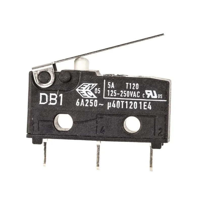 ZF Short Lever Micro Switch Solder Terminal 6A 250V AC SPDT IP50 DB1C-C1LB