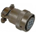 Souriau Sunbank by Eaton MIL Spec Circular Connector 10 Way Cable, Copper Alloy Straight, Male-Female, 500V 85106EC1210S50