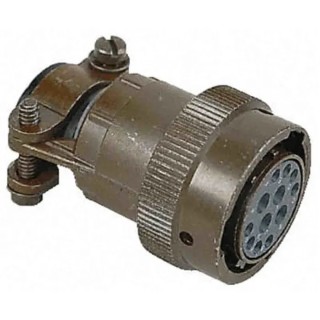 Souriau Sunbank by Eaton MIL Spec Circular Connector 10 Way Cable, Copper Alloy Straight, Male-Female, 500V 85106EC1210S50