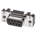 HARTING D-Sub 9 Way Straight 2.74 mm Pitch Through Hole D-Sub Connector with M3 Threaded Insert Female 09661117501