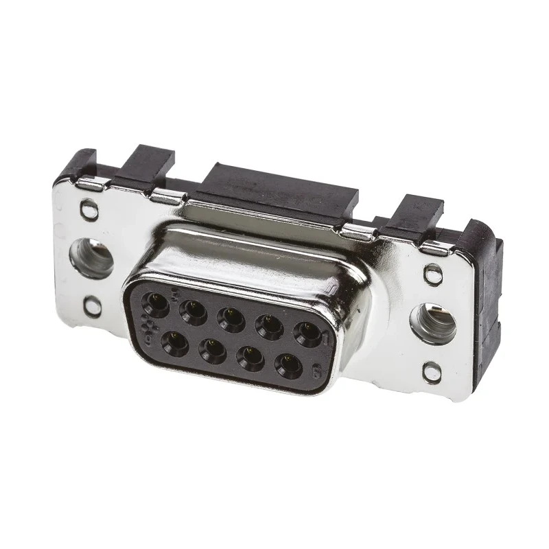 HARTING D-Sub 9 Way Straight 2.74 mm Pitch Through Hole D-Sub Connector with M3 Threaded Insert Female 09661117501