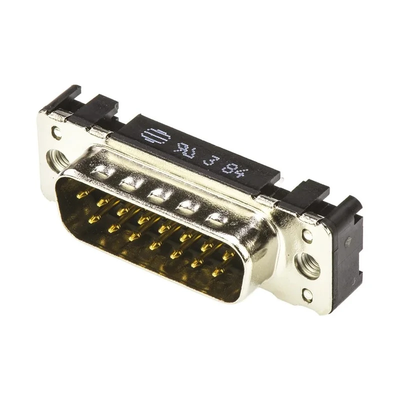 HARTING 15 Way Straight 2.74 mm Pitch Through Hole D-Sub Connector with M3 Threaded Insert Male 09652217701